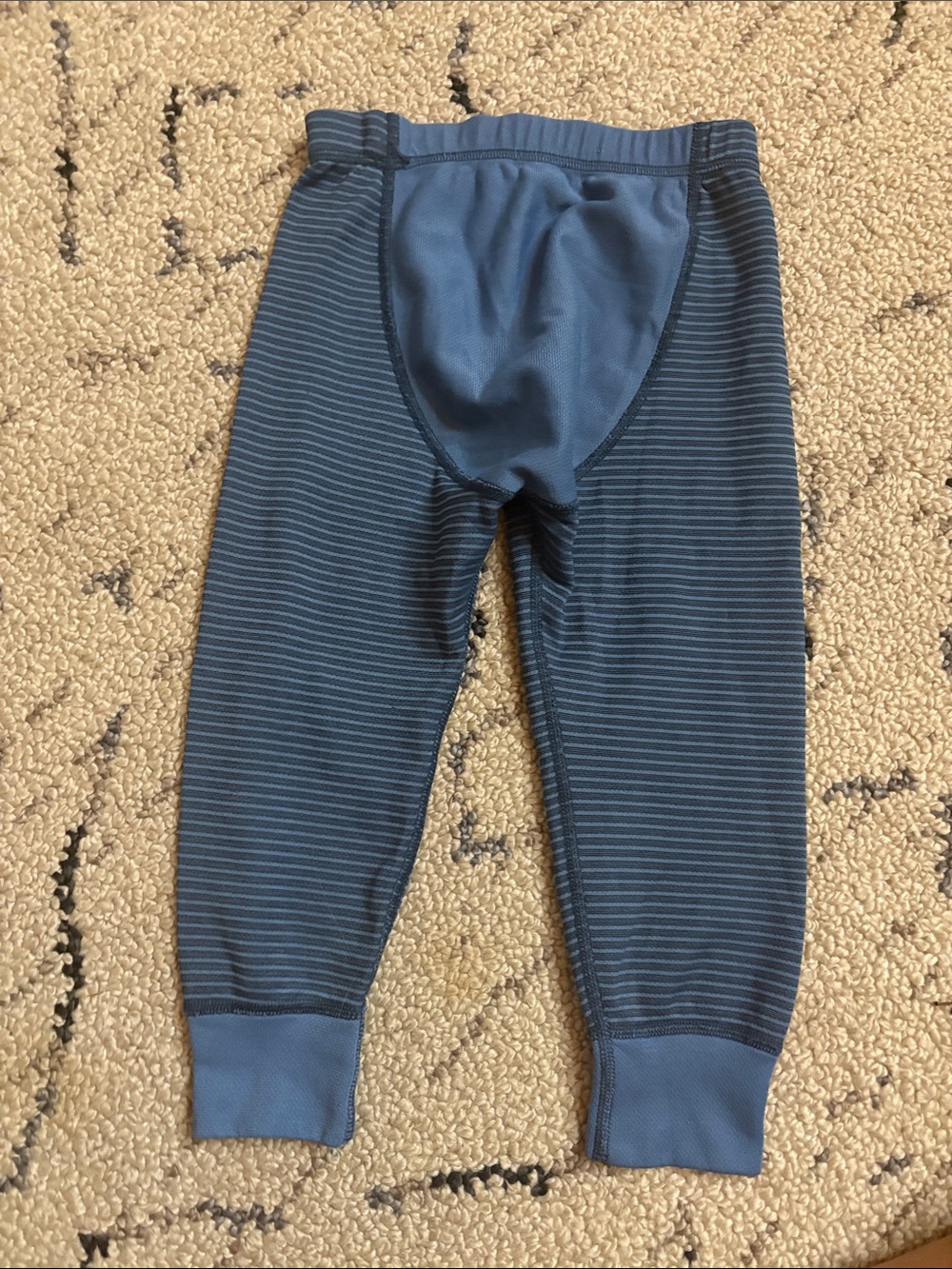 EUC Patagonia Navy and Light Blue Striped baseline set 24/2t - Picture 4 of 5